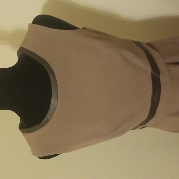 Mocha and Brown Anne Klein Sleeveless Dress - Picture 2 of 9